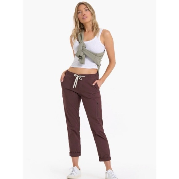 Vuori Pants - Vuori Ripstop Pants in Chestnut Purple Brown Size XS
